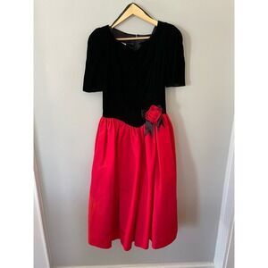 Vintage Gunne Sax by Jessica McClintock Velvet Rose Dress